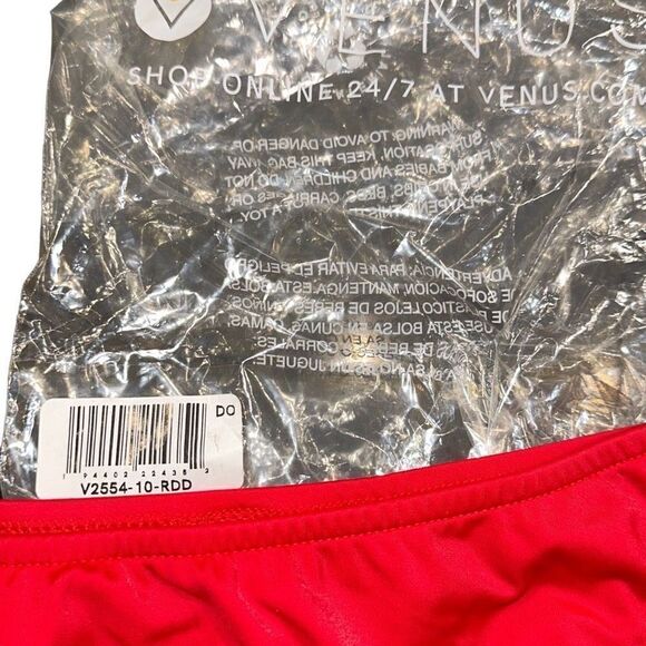 Venus SCOOP FRONT BIKINI BOTTOM SIZE 10 In RED NWT - Picture 6 of 7